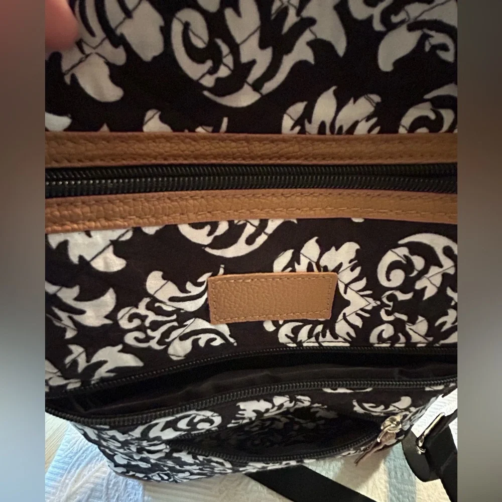 Black and White Patterned Crossbody Bag